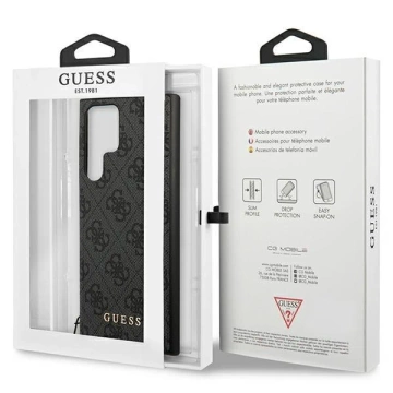 Etui Guess GUHCS23LGF4GGR für Samsung Galaxy S23 Ultra S918 szary/grey Hardcase 4G Charms Collection