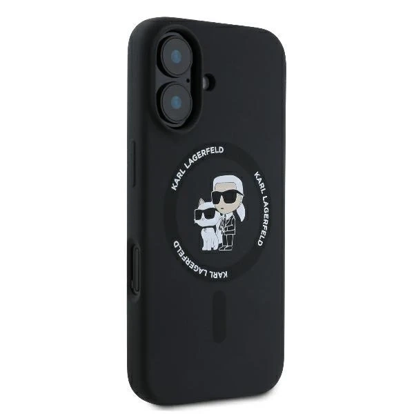 Karl Lagerfeld Hülle für iPhone 16 Plus 6,7" Schwarz MagSafe Hardcase Silikon Karl
