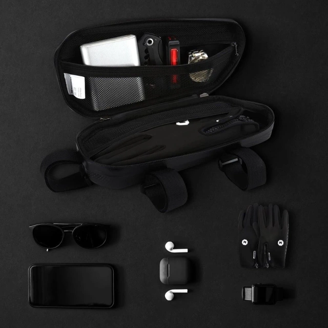 Wozinsky taška na rám na bicykel 1,5 l čierna (WBB10BK)