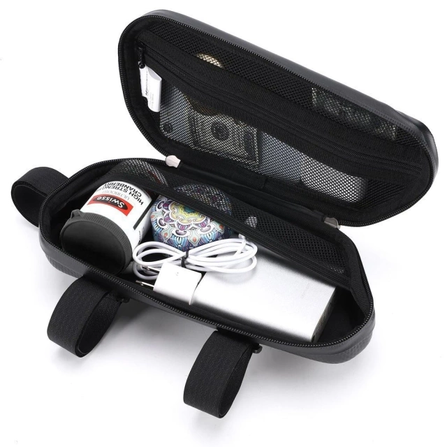 Wozinsky taška na rám na bicykel 1,5 l čierna (WBB10BK)