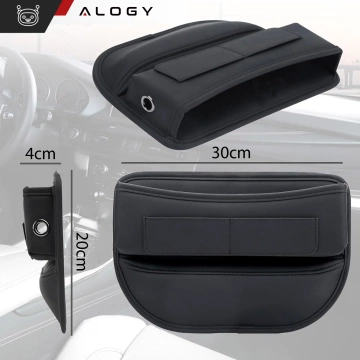 Organizér do auta do auta mezi sedadla Alogy Car Front Seat Storage Box černá