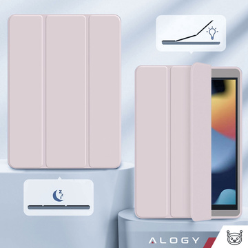 Puzdro na Apple iPad 10.2 9 Gen 8/7 2021/2020/2019 Smart Pencil Case Alogy TPU Kryt na tablet ružový