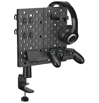 Perforovaná deska Stolní organizér na stolní desku stojánek na sluchátka Kabely GamePad Black