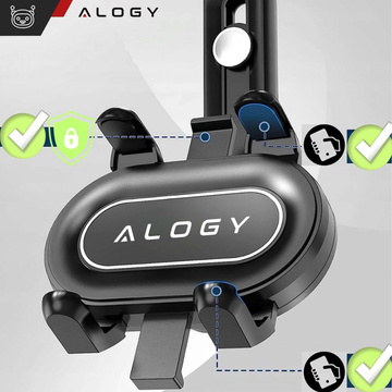 Držák telefonu do auta na zpětné zrcátko do auta Alogy Mirror Car Holder Black
