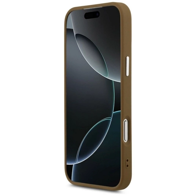 Etui Guess MagSafe do iPhone 17 Pro Triangle Logo Brown