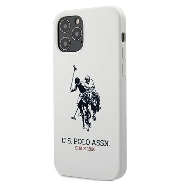 Чохол для телефону US Polo Silicone Collection iPhone 12/12 Pro 6.1". білий/білий