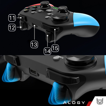 Геймпад Pad Бездротовий Bluetooth Alogy Ігровий контролер Тримач телефону Android iOS PS3 PS4 ПК TV Nintendo Перемикач Джойстик Чорний
