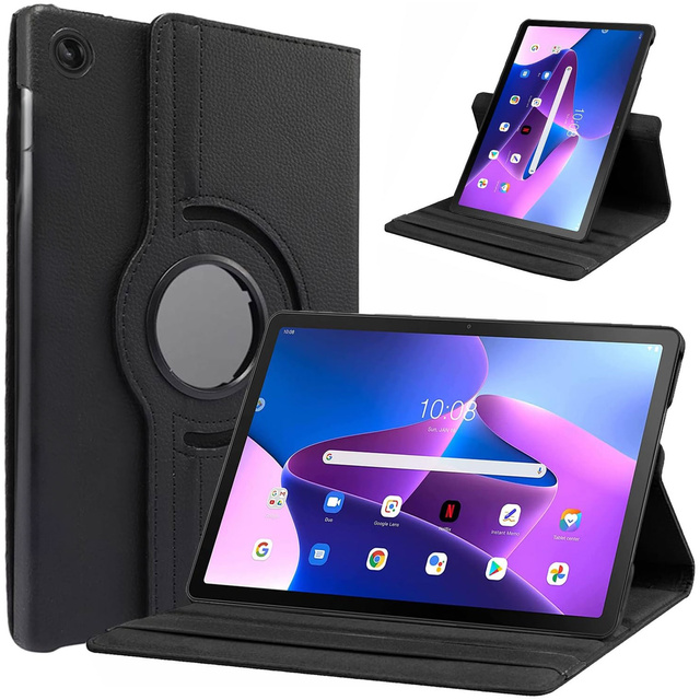 Puzdro pre Lenovo Tab M10 Plus 10.6 2022 3gen 3gen TB128XU TB125FU Puzdro 360 otočné Alogy Black Glass