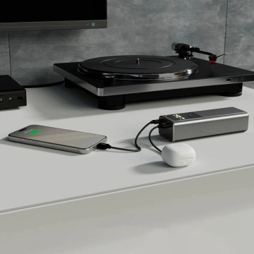 Powerbank SBS 20000mAh 100W LCD USB-C PD USB-A Szary