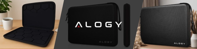 Laptop-Hülle, MacBook Air Pro 13,3 Zoll Alogy Hartschaum-Tasche, Schutzhülle für 13–14 Zoll Laptops, Schwarz