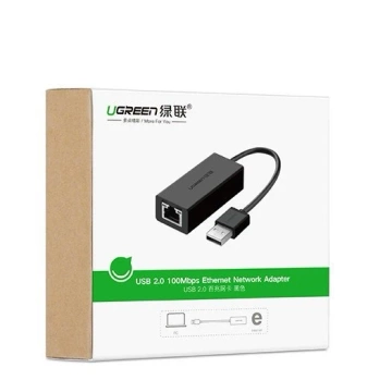 Externá sieťová karta UGREEN RJ45 - USB 2.0 100 Mbps Ethernet čierna (CR110 20254)