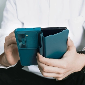Шкіряний чохол Nillkin Qin Leather Pro Leather Case with Camera Protector для Samsung Galaxy Z Fold 5 - чорний