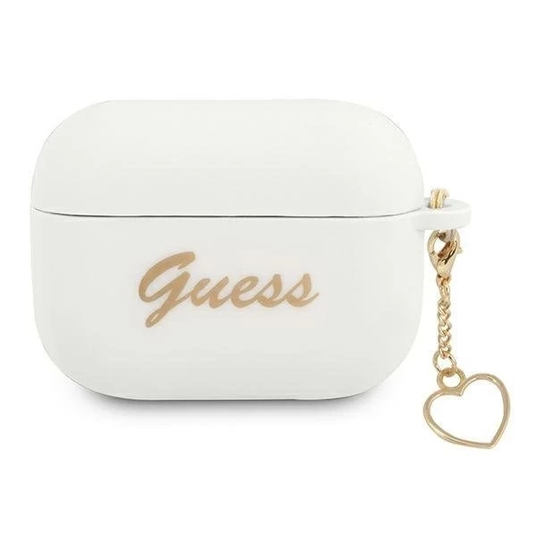Чохол Guess GUAPLSCHSH AirPods Pro biały/white Silicone Charm Collection