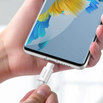 Кабель Baseus Superior USB Type C - USB Type C кабель швидкої зарядки Quick Charge / Power Delivery / FCP 100W 5A 20V 1m білий (CATYS-B02)