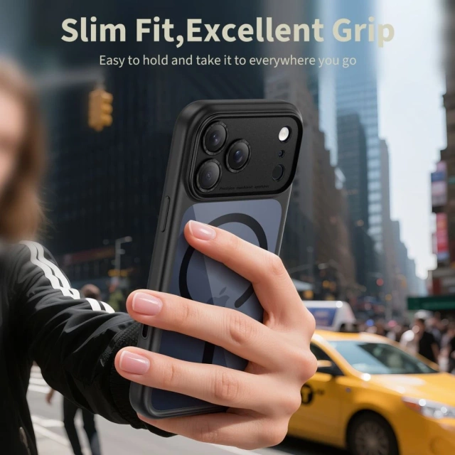 Etui Ochronne do iPhone 17 Pro Max Tech-Protect MagPeak MagSafe CC Black/Clear