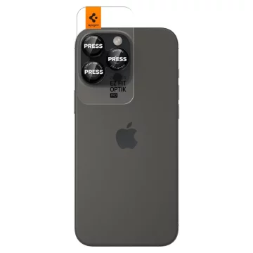 Spigen Optik Pro L-series Glas.Tr "Ez Fit" chránič fotoaparátu 2 balení pro iPhone 14 Pro / Pro Max / 15 Pro / Pro Max / 16 Pro / 16 Pro Max černý