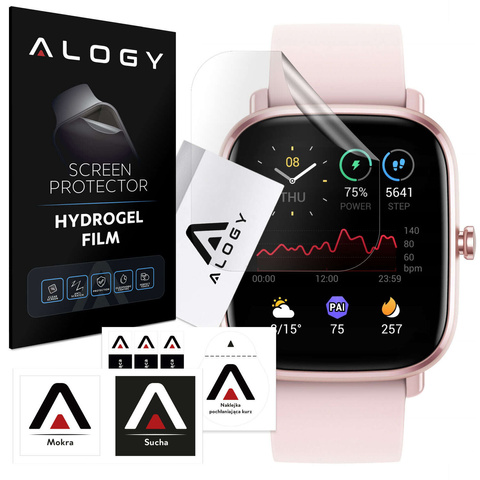 Hydrogel Alogy Hydrogélová ochranná fólia pre inteligentné hodinky pre Xiaomi Amazfit GTS 2 Mini