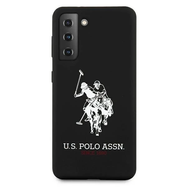 US Polo Silikon Logo Handyhülle für Samsung Galaxy S21 Plus schwarz/schwarz
