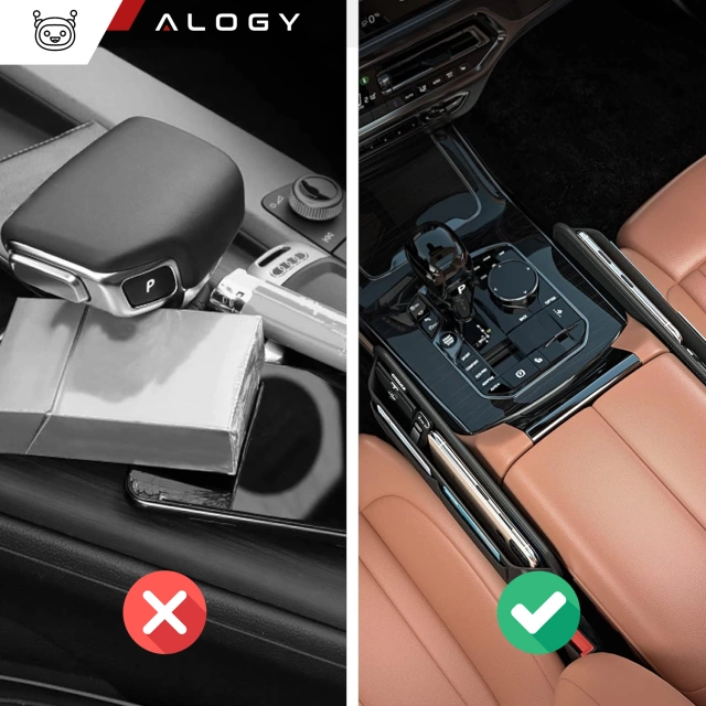 Organizér do auta do auta mezi sedadla Alogy Car Front Seat Storage Box černá