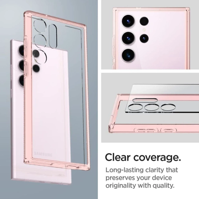 Etui Spigen Ultra Hybrid pro Samsung Galaxy S23 Ultra Rose Crystal