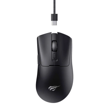 Дротова ігрова миша Havit MS966 RGB 12000 DPI чорного кольору