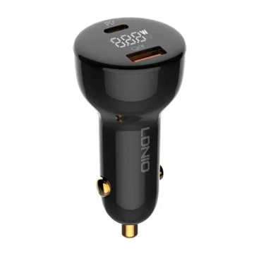 Nabíječka do auta LDNIO C101, USB-C, 100W kabel USB-C na Lightning (černý)
