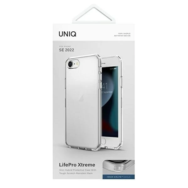 Pouzdro na telefon UNIQ LifePro Xtreme pro Apple iPhone SE 2022 / SE 2020 /7/8 transparentní/čiré