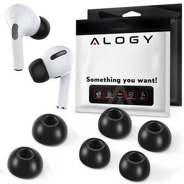 Силіконова накладка пам'яті 6x Alogy SML для Apple AirPods Pro чорного кольору