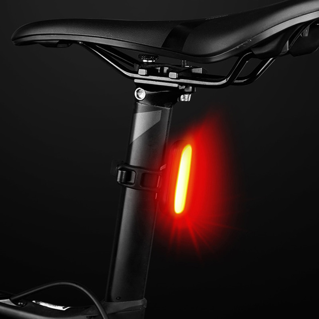 Silná cyklistická zadná LED lampa USB Alogy light vodeodolné osvetlenie na bicykel Red