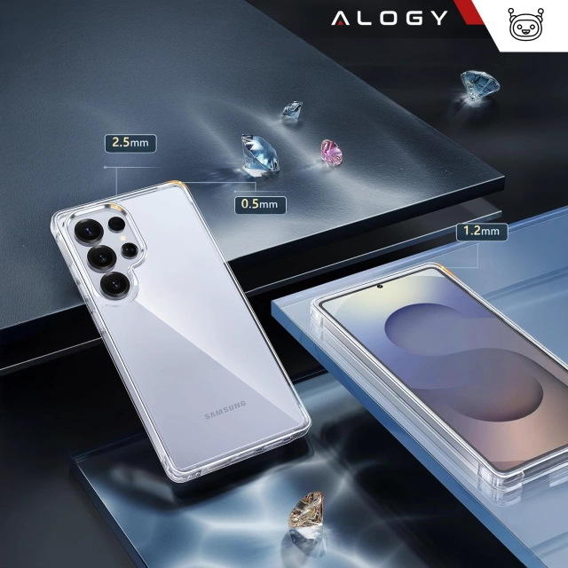 Puzdro pre Apple iPhone 16 Pro Max Alogy Anti-Shock Hybrid Case pre MagSafe Transparent