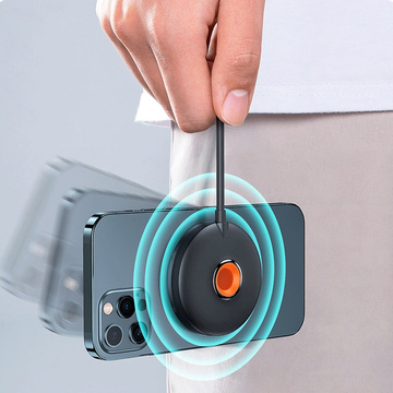 Qi kabelloser Induktionsladegeräthalter Baseus Magnetständer für MagSafe 15W Schwarz