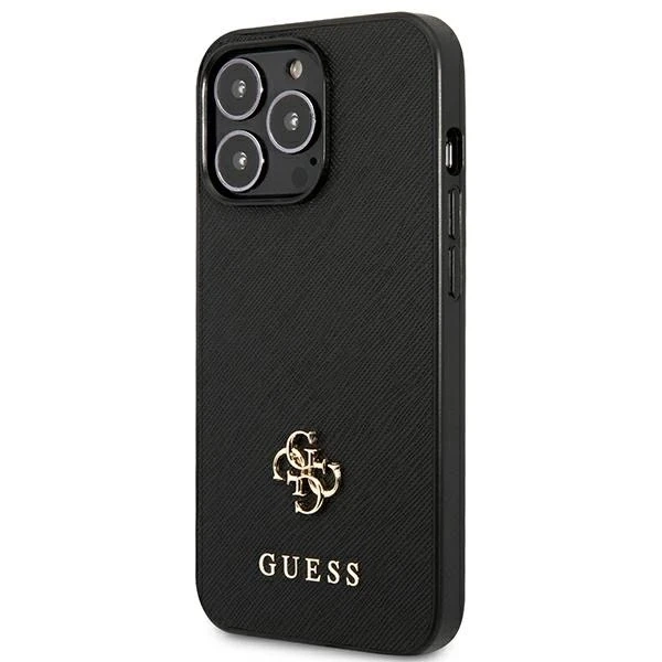 Etui Guess GUHCP13LPS4MK na iPhone 13 Pro / 13 6,1" pevné puzdro Saffiano 4G malé kovové logo