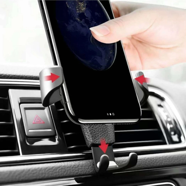 Car Holder H01 gravitational car holder for the air vent black