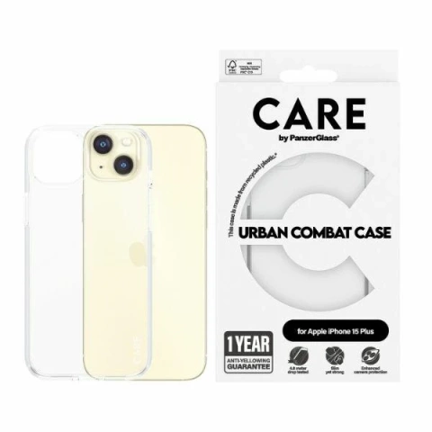 iPhone 15 Plus 6.7" CARE by PanzerGlass Urban Combat Case Transparent