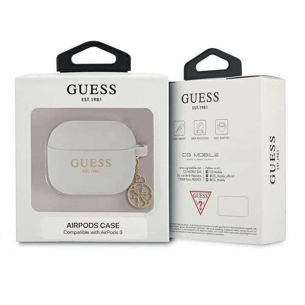 Guess GUA3LSC4EG AirPods 3 чохол szary/grey Silicone Charm 4G Collection
