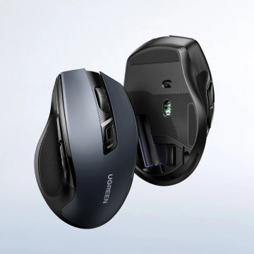 Мишка UGREEN оптична бездротова USB 2.4GHz 4000 DPI чорна (MU006)