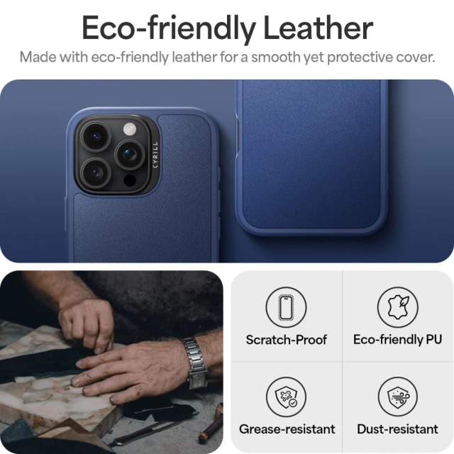 Tento Spigen Cyrill Kajuk Mag MagSafe pro iPhone 16 Pro Max Navy