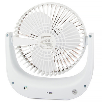 Настільний вентилятор Акумуляторний вентилятор Стоячий портативний перезаряджуваний акумулятор Тихий вентилятор білий