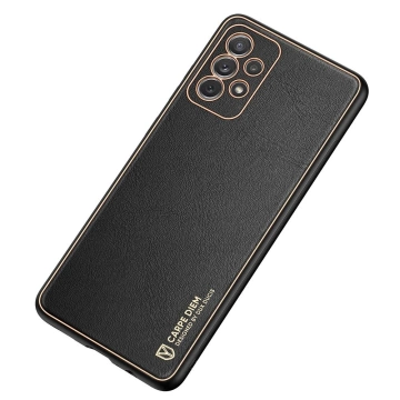 Dux Ducis Yolo elegant case cover made of ecological leather for Samsung Galaxy A72 4G black