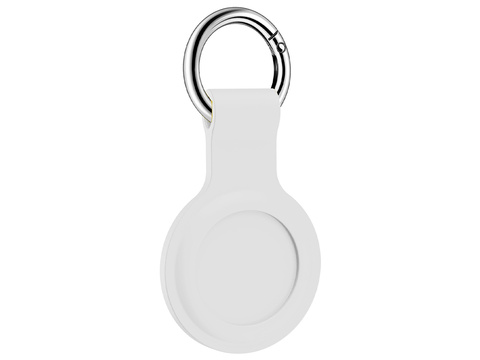 Silikonové pouzdro Alogy klíčenka s karabinou pro Apple AirTag White