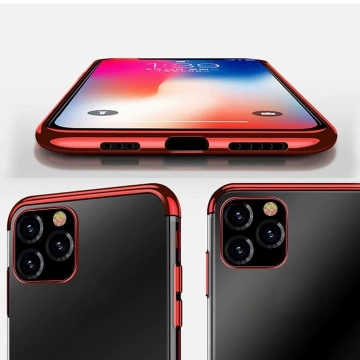 Kryt Clear Color iPhone 13 mini modrý gélový kryt s kovovým rámom