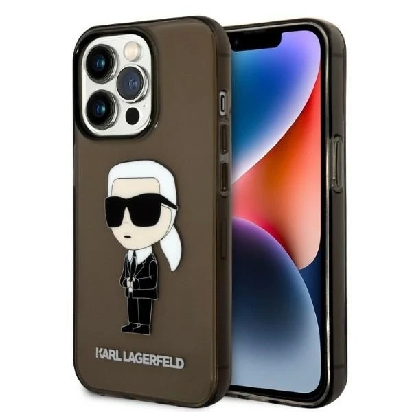 Etui Karl Lagerfeld KLHCP14XHNIKTCK do iPhone 14 Pro Max 6,7" hardcase Ikonik Karl Lagerfeld czarny/black