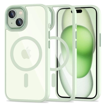 Puzdro Magmat Magmat pre Apple iPhone 15 Green/Clear