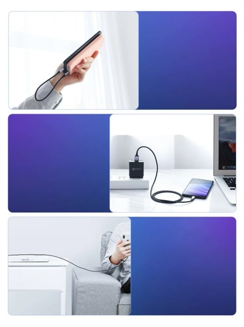 Ugreen cable USB cable - USB Type C Quick Charge 3.0 3A 0.5m gray (60125)