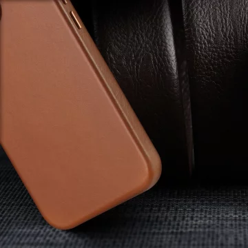 Dux Ducis Naples case for iPhone 13 Pro leather case (MagSafe compatible) brown