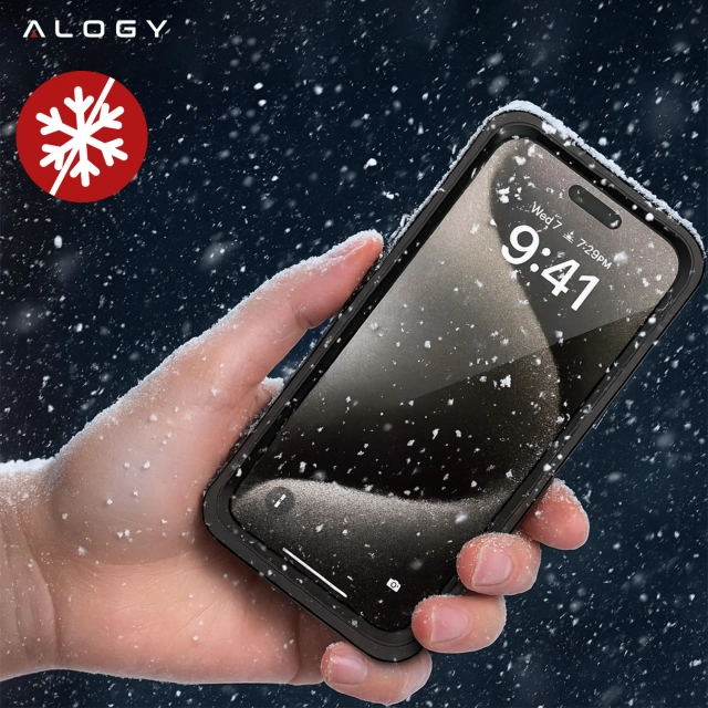 Pouzdro pro Apple iPhone 15 Pro Armored 360 pouzdro pro Mag Safe voděodolné Armor IP68 Alogy černé