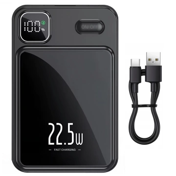 PowerBank Alogy MagCharge 22,5W PD20W PowerDelivery rýchle nabíjanie 10000mAh bezdrôtové pre MagSafe Black