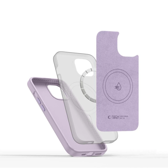 Etui do iPhone 15 Tech-Protect Silicone Pure MagSafe Mauve