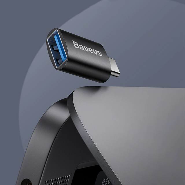 Adaptér Baseus Mini OTG Adaptér Adaptér USB-A na USB-C typu C černý