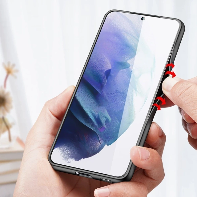 Kryt pouzdra Dux Ducis Fino potažený nylonovým materiálem Samsung Galaxy S22 (S22 Plus) modrý